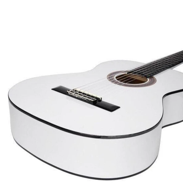 VALENCIA VC103TWT KLASİK GİTAR, 3/4, BEYAZ, SAP ÇELİKLİ - Resim 2