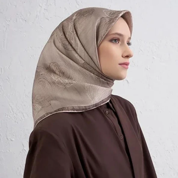 Armine E25Ka9428D02 06 Saf İpek Eşarp - Resim 2