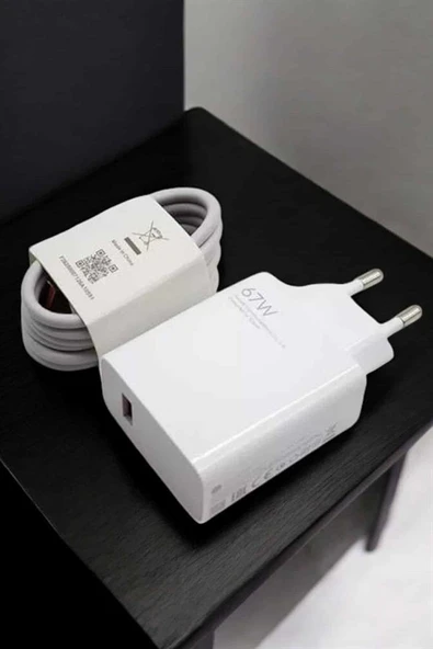 Şarj Aleti 67W Hızlı Şarj Turbo Type-C Uyumlu Şarj Adaptörü Kablosu - 5