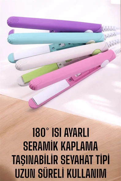 180°C Isı ve Uzun Süre Kalıcı Düzlük Sağlayan Mini Saç Düzleştirici - 4