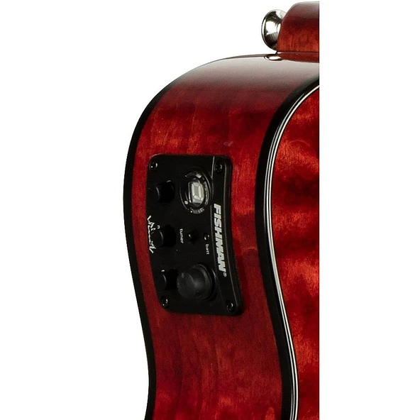 Lanikai QM-RDCEC Quilted Maple Concert Elektro Ukulele - 4