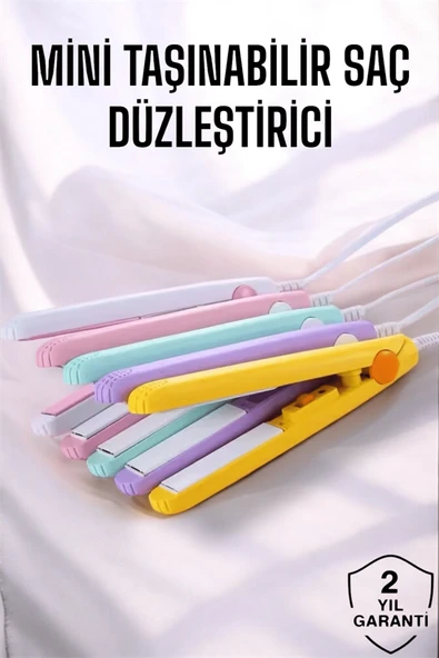 180°C Isı ve Uzun Süre Kalıcı Düzlük Sağlayan Mini Saç Düzleştirici - 2