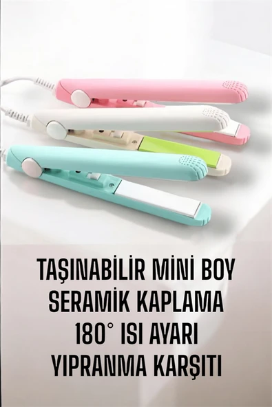 Seramik Kaplama Taşınabilir Mini Saç Düzleştirici Seyahat Dostu Tasarım - 5