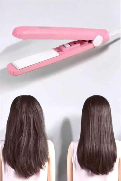 Seramik Kaplama Taşınabilir Mini Saç Düzleştirici Seyahat Dostu Tasarım - 4
