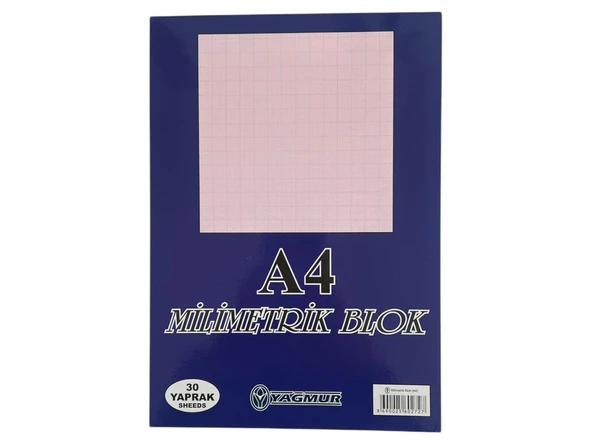 Milimetrik Blok Kağıdı A4 30 Yaprak ürün görseli 1