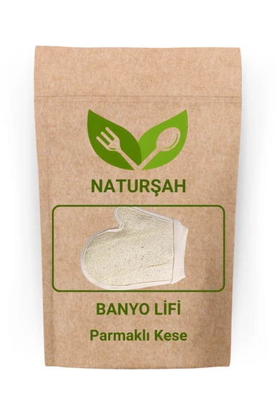 Naturşah Doğal Kabak Banyo Lifi Parmaklı Eldiven ürün görseli 1