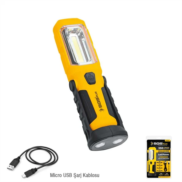 SGS Şarjlı Led Fener / 350 Lumens SGS5054 - Resim 2