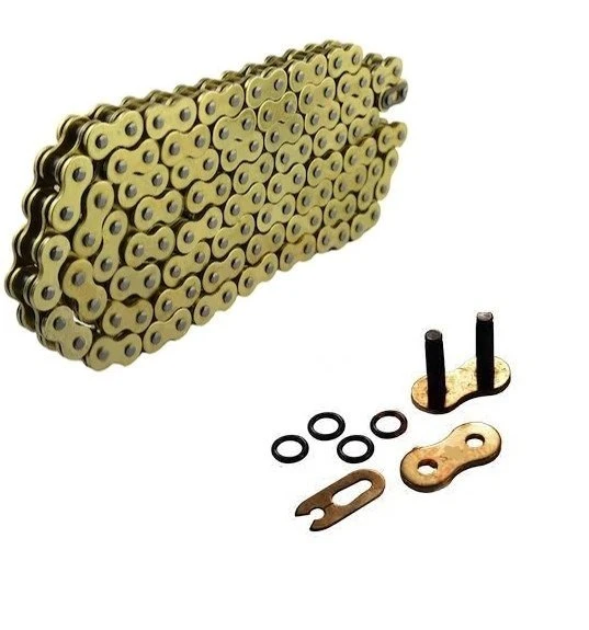 Kuba Superlight 125 cc Uyumlu Teker Zinciri Oringli Gold 428-136 Bakla Zincir Arasmoto ürün görseli 1