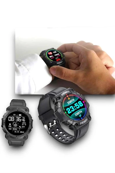 Unisex Tasarımıyla Klasik ve Spor Kombinlere Uygun Akıllı Saat - Resim 5