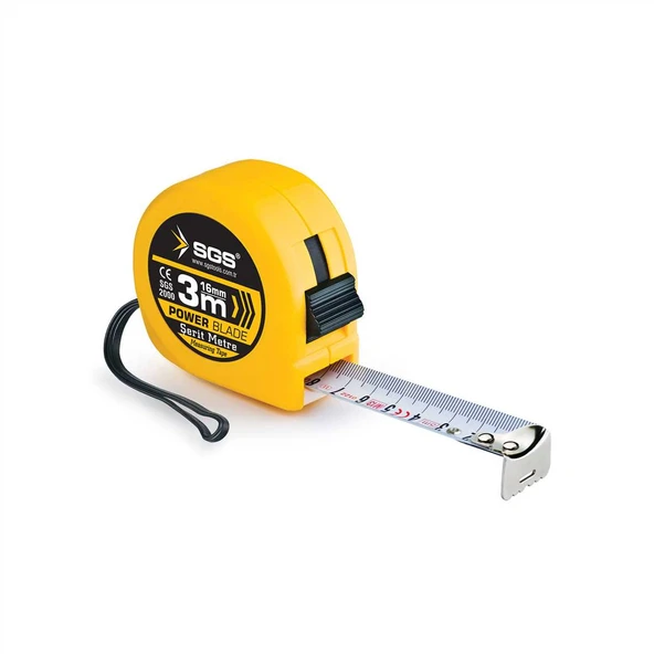 SGS YELLOW ŞERİT METRE 3m x 16mm SGS2000 ürün görseli 1