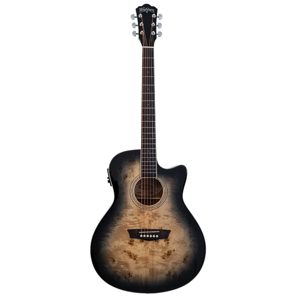 Washburn Deep Forest Burl Ace Black Fade Elektro Akustik Gitar - 2