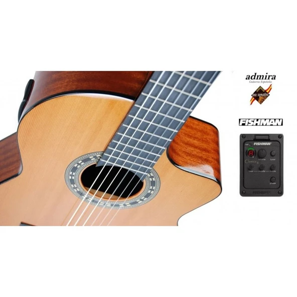 Admira JUANITA-ECF Elektro Klasik Gitar - Resim 3