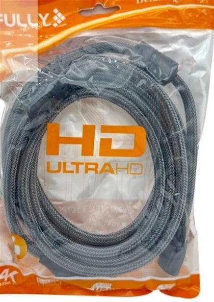 Fully G-507B 19+1 Pin V2.0 4K 60Hz 3 Metre Örgülü Gold HDMI Kablo