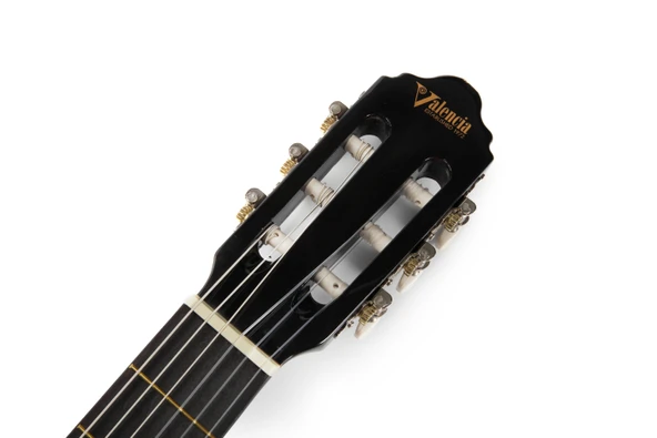 VALENCIA VC104TCEBK ELEKTRO KLASİK GİTAR, 4/4, SİYAH, SAP ÇELİKLİ - Resim 5