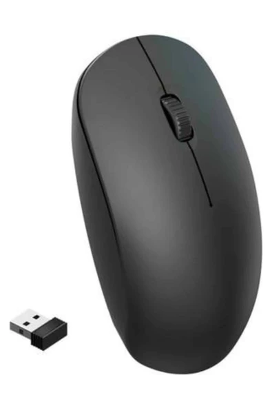 Siyah Kablosuz Mouse Wireless Mouse Minimal Tasarım - 5