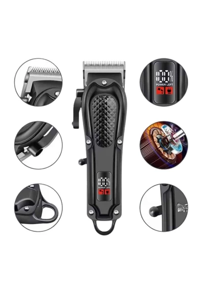 Profesyonel Saç Kesme Aleti Dijital Saç Sakal Tıraş Makinesi Uzun Ömürlü - 4