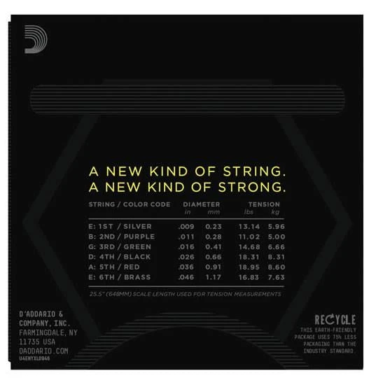 DADDARIO NYXL0946 ELEKTRO GİTAR TEL SETİ, 09-46, SUPER LIGHT TOP/REGULAR BOTTOM - 3