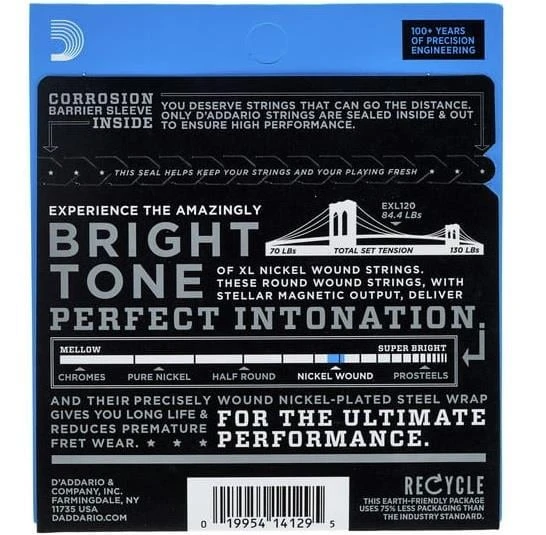 DADDARIO EXL120 ELEKTRO GİTAR TEL SETİ, XL, 9-42, SUPER LIGHT - Resim 2