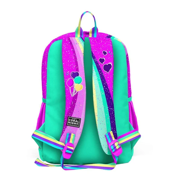 Coral High 2li Set Unicorn Desenli Okul Çantası Beslenme 23758 - Resim 4