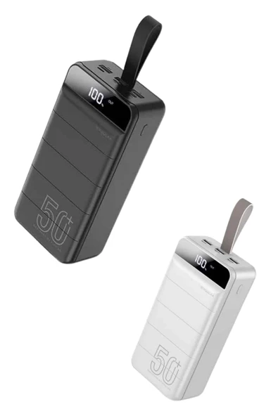 50.000 Mah Powerbank Turbo Hızlı Led Göstergeli Android İOS Uyumlu Taşınabilir Askılı - 5