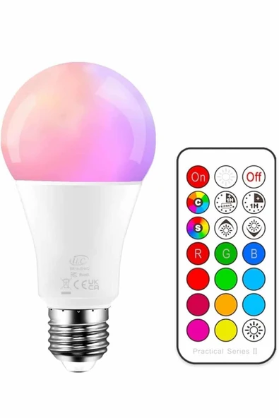 Ambiyans Aydınlatma RGB Led Lamba Kumandalı Renk Değiştirebilen - 3