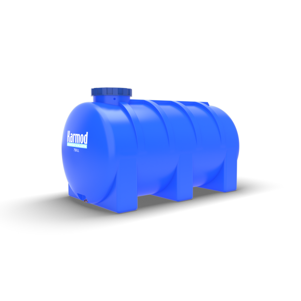 750 Litre Polietilen Yatay Su Deposu - Mavi