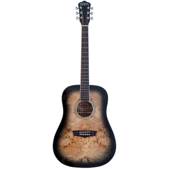 Washburn Deep Forest Burl Black Fade Akustik Gitar - 2