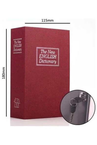 Kitap Görünümlü Gizli Kasa Büyük Boy Anahtarlı Kilitli Para Kasası - 4
