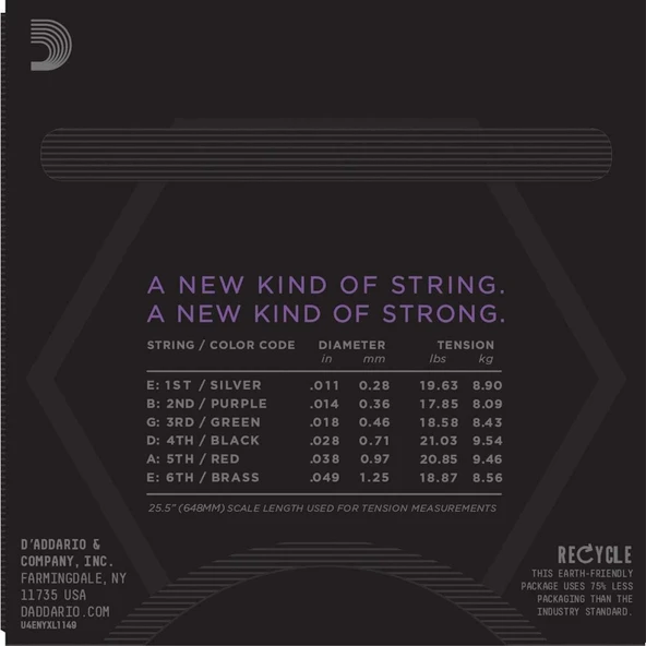 DADDARIO NYXL1149 ELEKTRO GİTAR TEL SETİ, 11-49, MEDIUM - 3