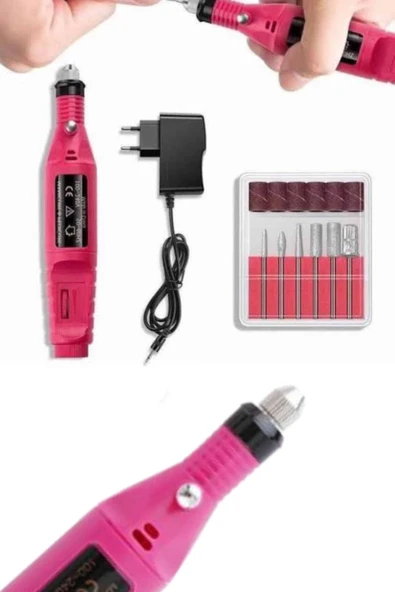 Profesyonel Manikür Pedikür Seti Törpü Makinesi Protez Tırnak Çıkarma - 3