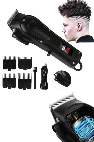 Profesyonel Saç Kesme Aleti Dijital Saç Sakal Tıraş Makinesi Uzun Ömürlü - 3