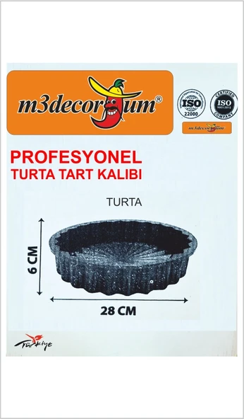 Büyük Profesyonel Ev Ocak Fırına Uygun Metal Döküm Enjeksiyon Granit Kaplama Tart Turta Pasta Kalıbı - 3
