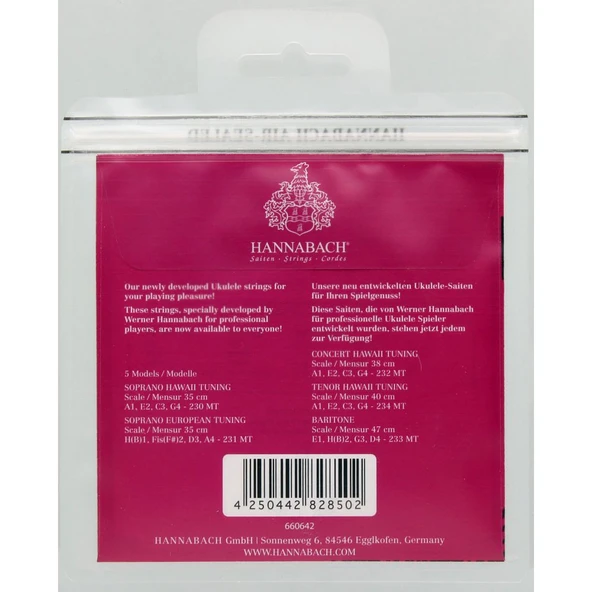 Hannabach 230MT Soprano Ukulele Takım Tel (Hawaii Tuning) - 2