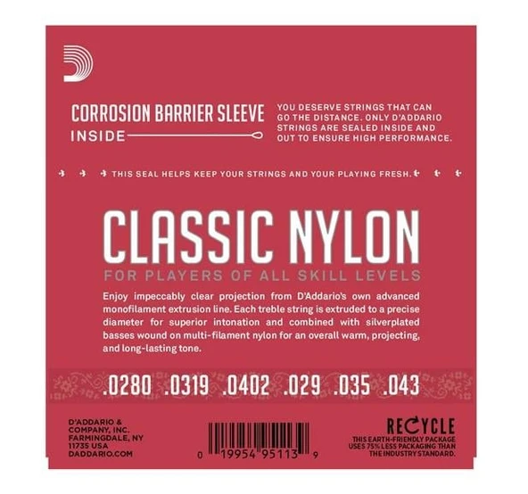 DADDARIO EJ27N KLASİK GİTAR TEL SETİ, 4/4, SILVERPLATED WOUND, NORMAL TENSION - Resim 2