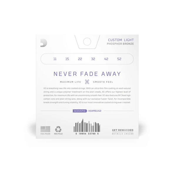 DADDARIO XSAPB1152 AKUSTİK GİTAR TEL SETİ, PB CUST LIGHT - Resim 3