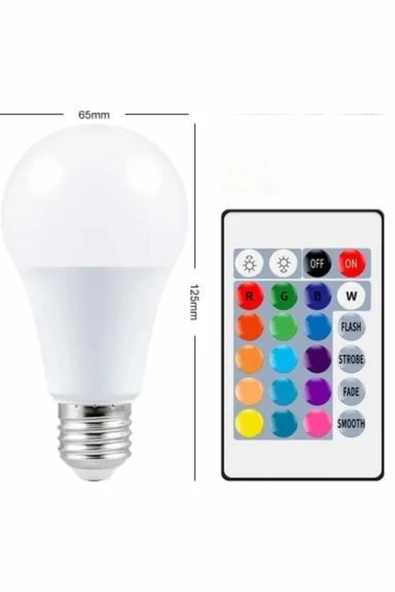 Ambiyans Aydınlatma RGB Led Lamba Kumandalı Renk Değiştirebilen - 5