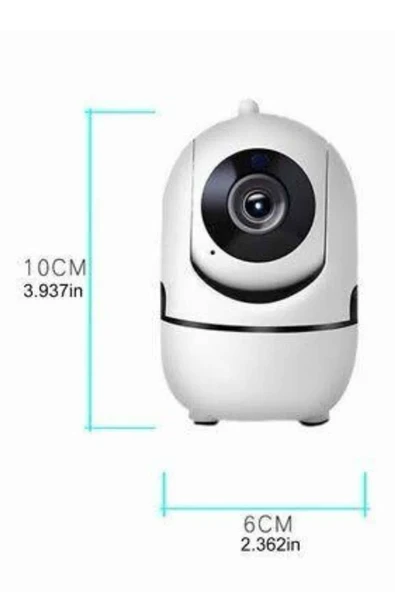 Baby Kamera Kablosuz 720P Beyaz 360 Derece Wifi Kamera Full HD 1080p - 2