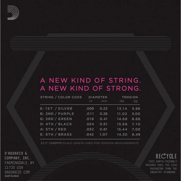 DADDARIO NYXL0942 ELEKTRO GİTAR TEL SETİ, 09-42, SUPER LIGHT - 3