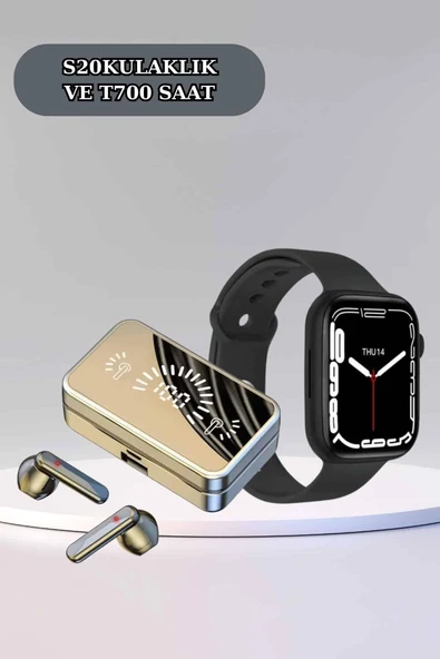 Powerbank Bluetooth Kulaklık Ve Yeni Model Akıllı Saat Seti ANC Özelliği Dokunamatik - Resim 5