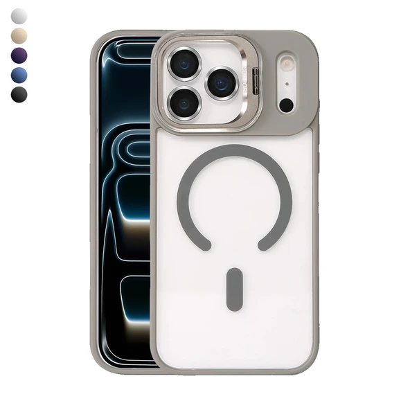 iPhone 17 Pro Max Kılıf Remim Magsafe Lensli Kamera Standlı Kapak