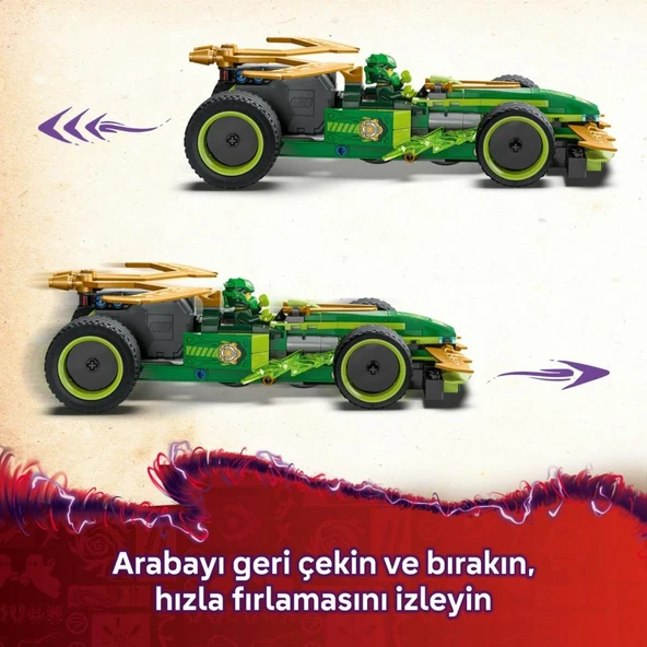 LEGO 71828 NINJAGO® Lloyd'un Çek-Bırak Yarış Arabası - Resim 6