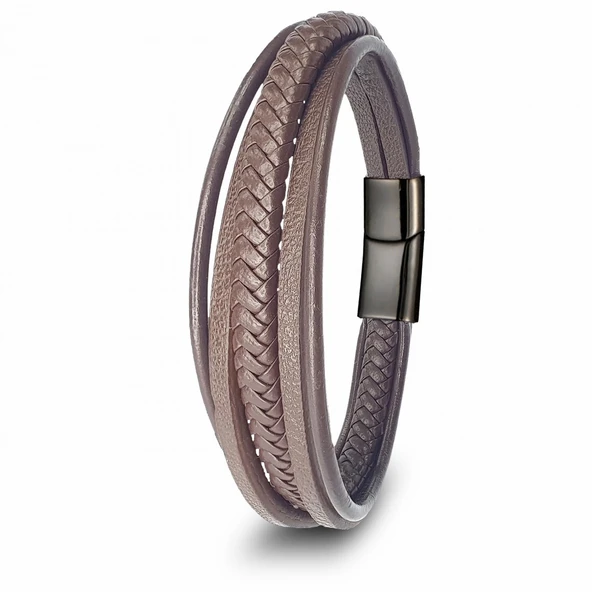 Kahve Çoklu Deri Bileklik 31833B2D5