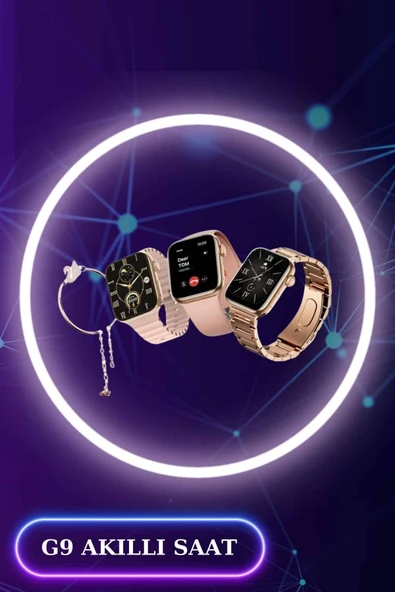 3 Kordonlu Dokunmatik Ekran Akıllı Saat ve 2.Nesil Kablosuz Bluetooth Kulaklık ANC/ENC - Resim 4