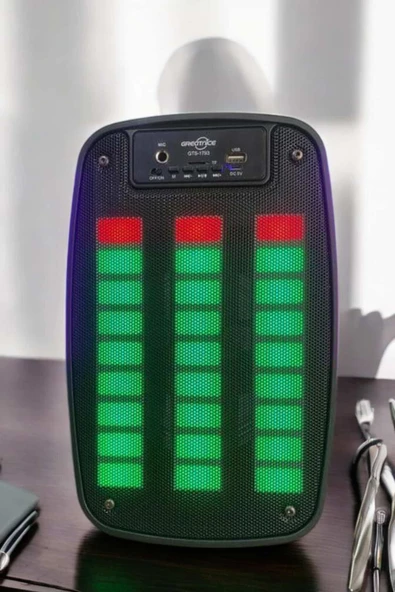 Bluetooth  Hoparlör Mikrofonlu Speaker Taşınabilir Şarjlı - Resim 4