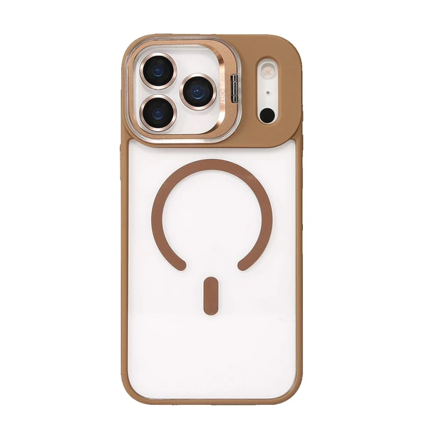 iPhone 17 Pro Max Kılıf Remim Magsafe Lensli Kamera Standlı Kapak - 9