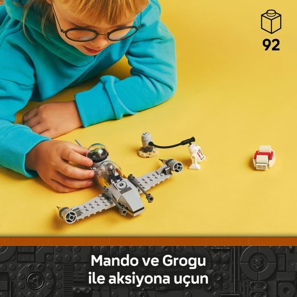 LEGO 75410 Star Wars: The Mandalorian Mando ve Grogu’nun N-1 Starfighter’ı 75410 - Resim 5