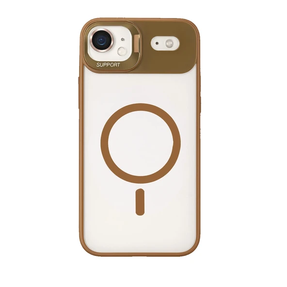 iPhone 17 Air Kılıf Remim Magsafe Lensli Kamera Standlı Kapak - 9