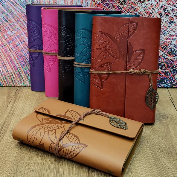 Yaprak Desenli Hatıra Defteri