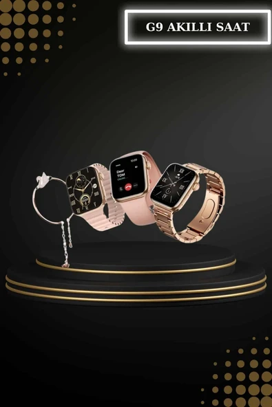 Wireless Şarjlı Pembe Akıllı Saat ve Kablosuz Bluetooth Kulaklık Dokunmatik Kontrol - 5