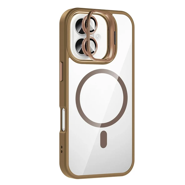 iPhone 17 Kılıf Remim Magsafe Lensli Kamera Standlı Kapak - 10